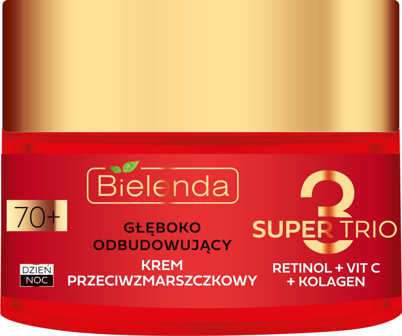 Bielenda Super Trio 3 Retinol + Vit C + Collagen Deeply Rebuilding Anti-Wrinkle Cream 70+