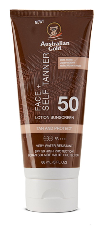 Australian Gold Face And Self Tanner SPF 50