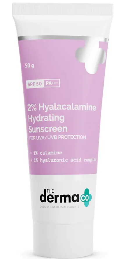The derma CO 2% Hyalacalamine Hydrating Sunscreen For UVA/UVB Protection With SPF 50 & Pa+++ -