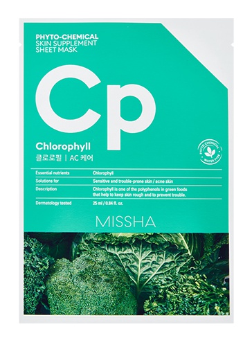 Missha Phyto-Chemical Skin Supplement Sheet Mask - Chlorophyll