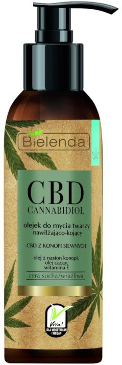 Bielenda CBD Cannabidiol Face Cleansing Oil With CBD Of Hemp For Dry And Sensitive Skin