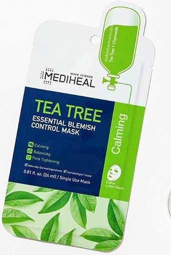 Mediheal official tea tree essential blemish control mask тканевая маска с маслом чайного дерева