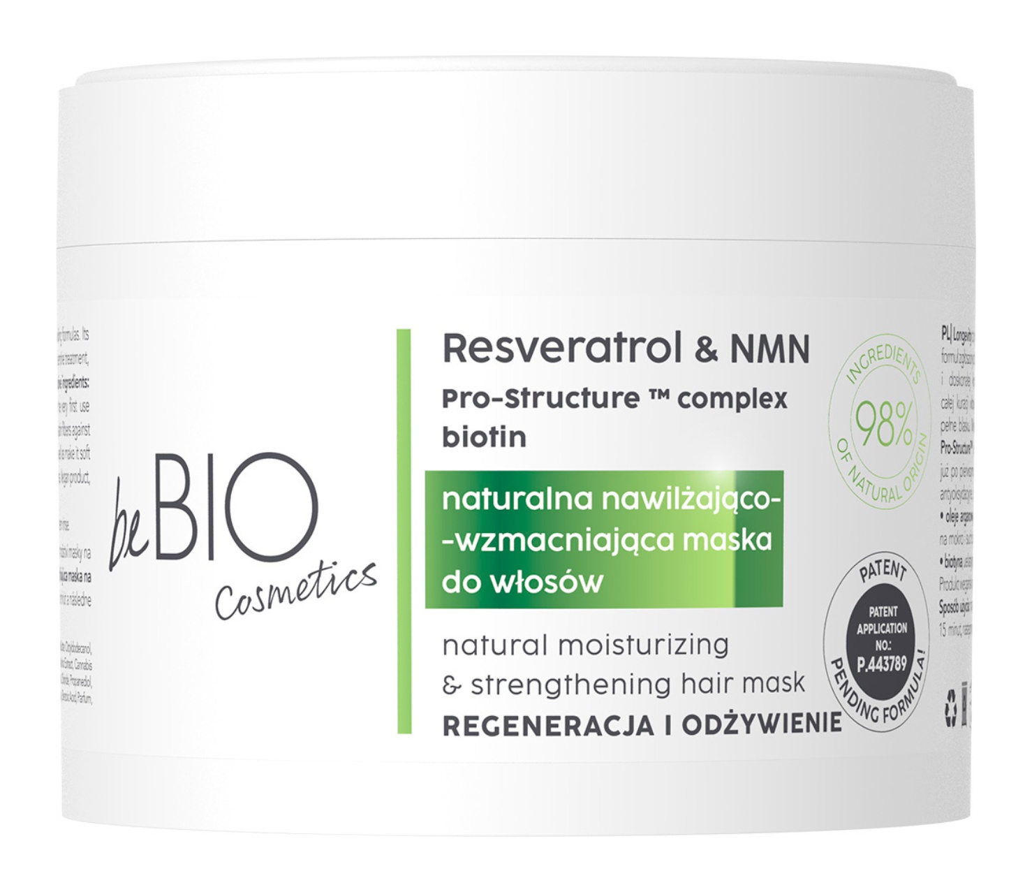 be BIO Longevity Natural Moisturizing & Stregthening Hair Mask