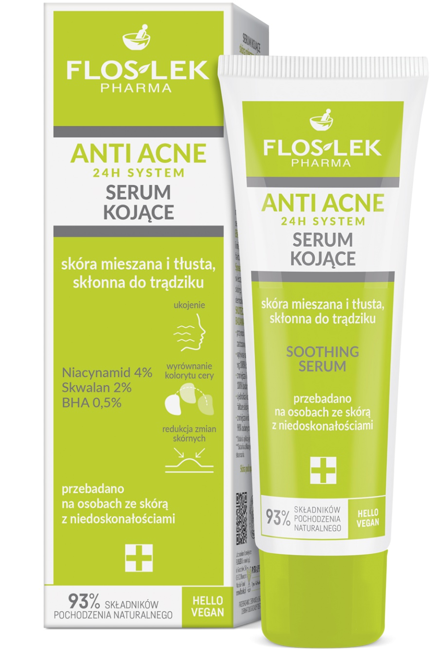 Floslek Anti Acne 24h System Soothing Serum ingredients (Explained)
