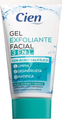 Cien Gel Exfoliante Facial 3 En 1 Con Ácido Salicílico