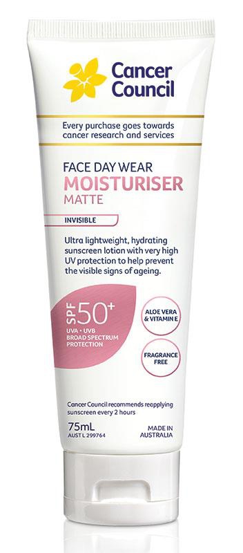 Cancer Council Face Day Wear Moisturiser Matte Invisible SPF 50+