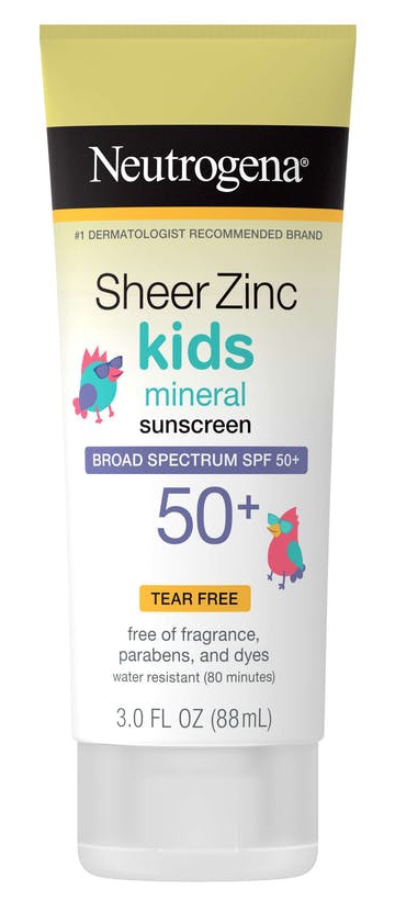 Neutrogena Sheer Zinc Kids Mineral Sunscreen Broad Spectrum Spf 50+ 