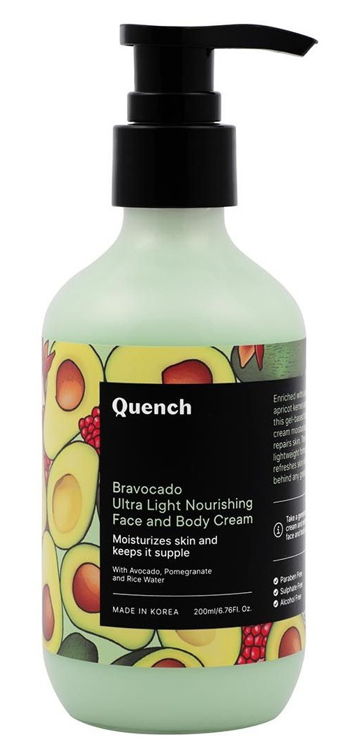 Quench botanics Quench Bravocado Ultra Light Nourishing Face And Body Cream