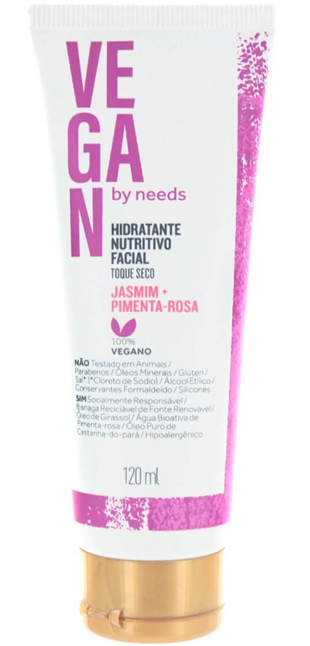 Vegan By Needs Hidratante Facial Toque Seco Vegan By Needs Jasmin E Pimenta Rosa