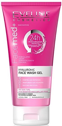 Eveline 3 In 1 Hyaluronic Face Wash Gel