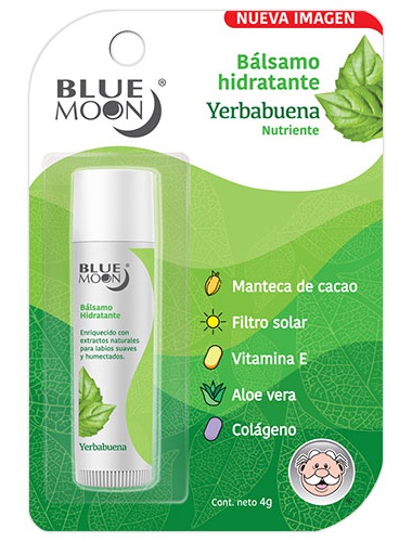 Blue moon labios Bálsamo Hidratante Yerbabuena