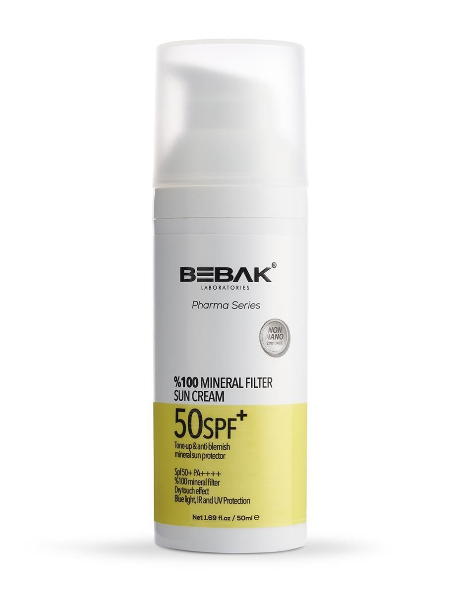 Bebak Pharma Leke Karşıtı %100 Mineral Güneş Filtresi İçerikli SPF 50+ Yüksek Korumalı Güneş Kremi