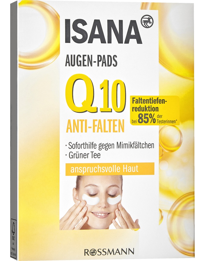 Isana Q10 Anti-Falten Augen-Pads