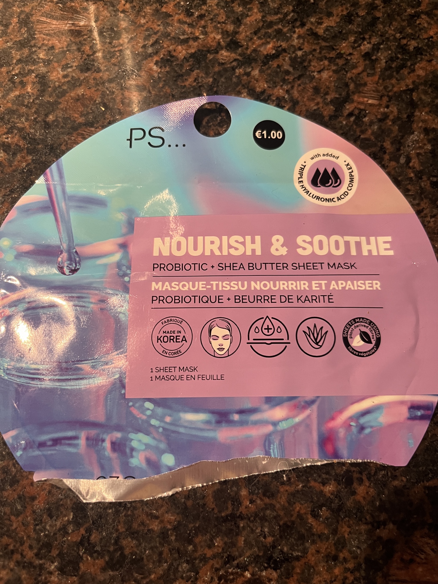 Ps... Cosmetics Probiotic + Shea Butter Sheet Mask