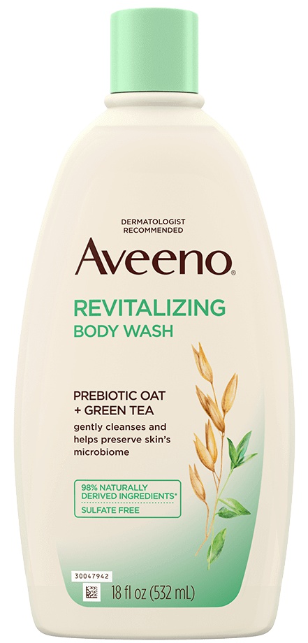 Aveeno Revitalizing Body Wash Prebiotic Oat + Green Tea