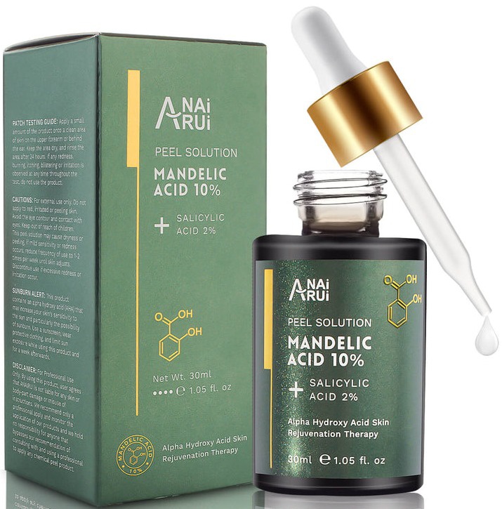 Anai Rui 10% Mandelic Acid Serum Peel Solution For Dark Spots, Blackheads, Pores