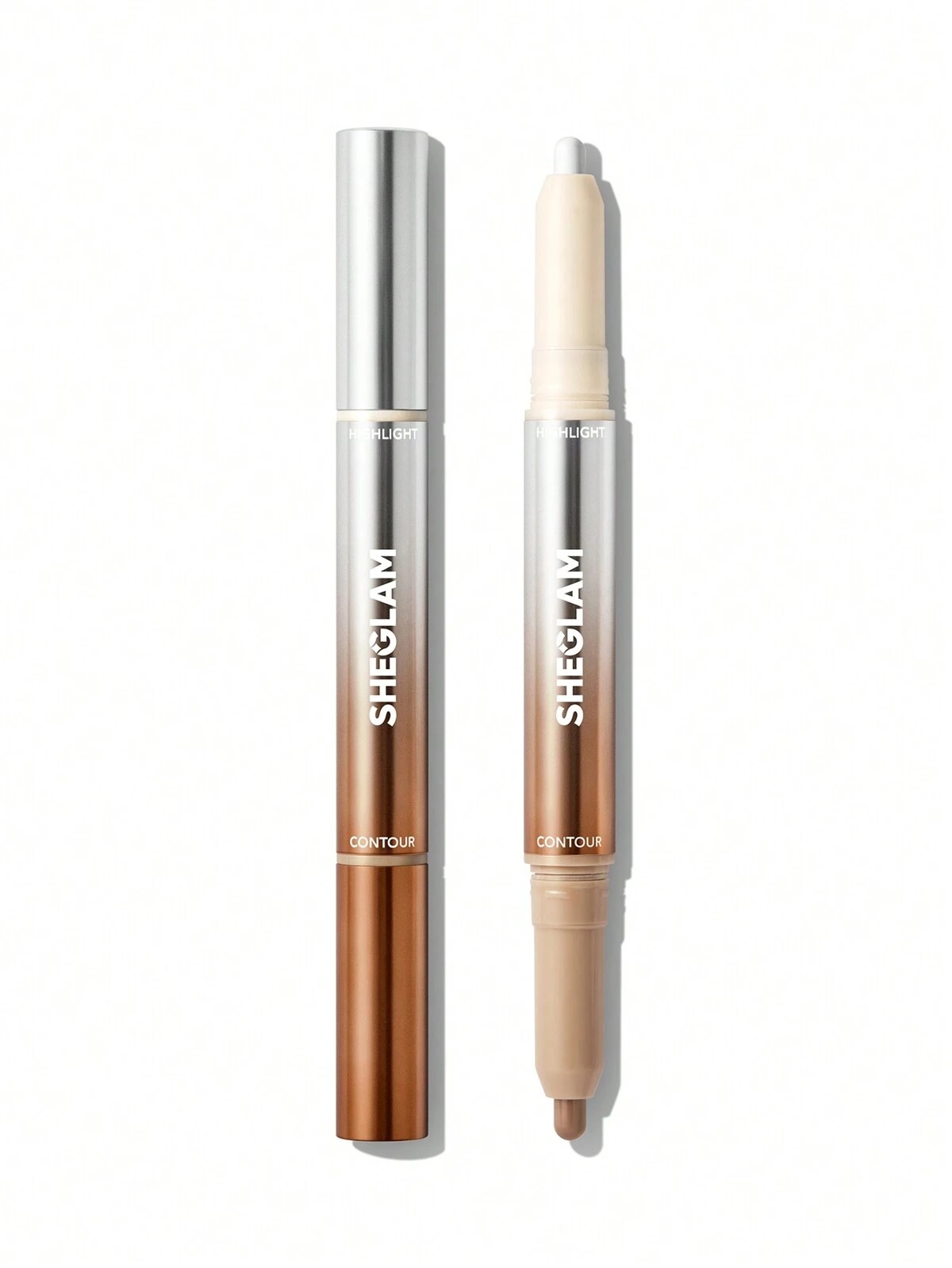 SheGlam Fine Line 2-in-1 Nose Contour & Highlight Pen-buff 2-color Contour Stick