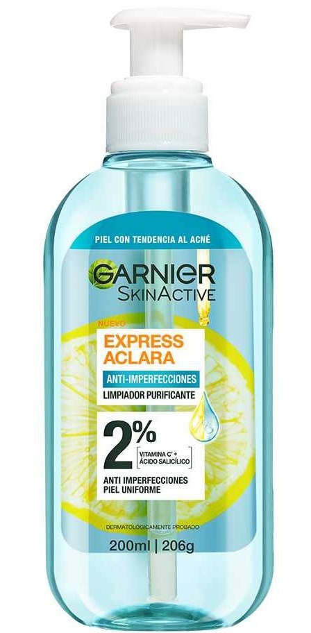 Garnier Express Aclara Gel Limpiador Anti-imperfecciones Con Ácido Salicílico