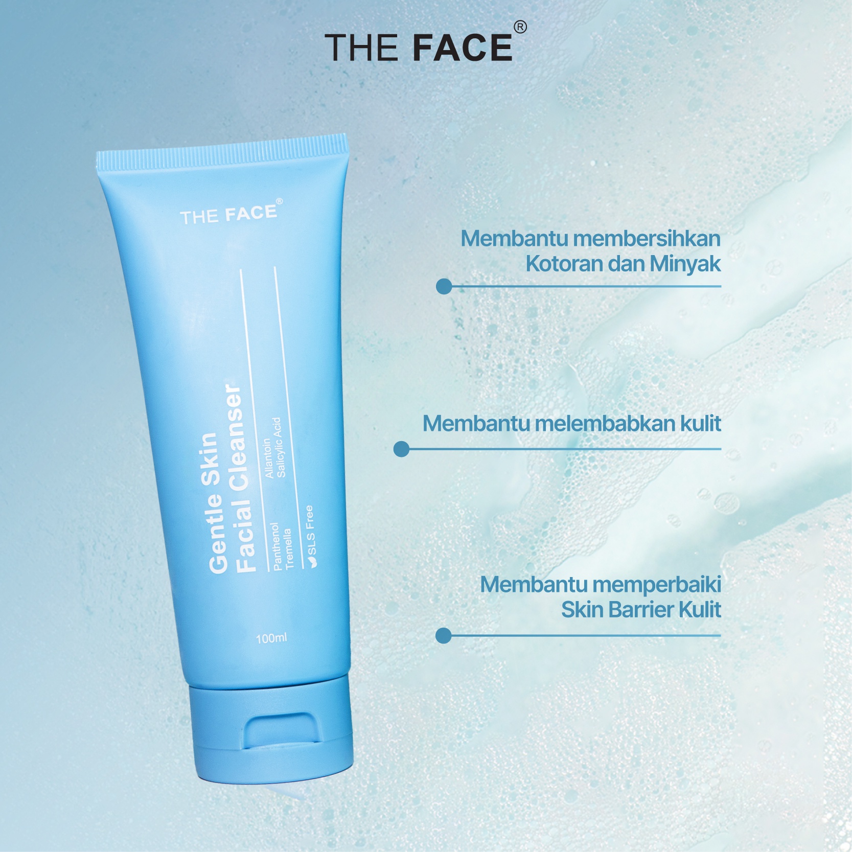 THE FACE Gentle Skin Facial Cleanser With Treme-ha & Panthenol