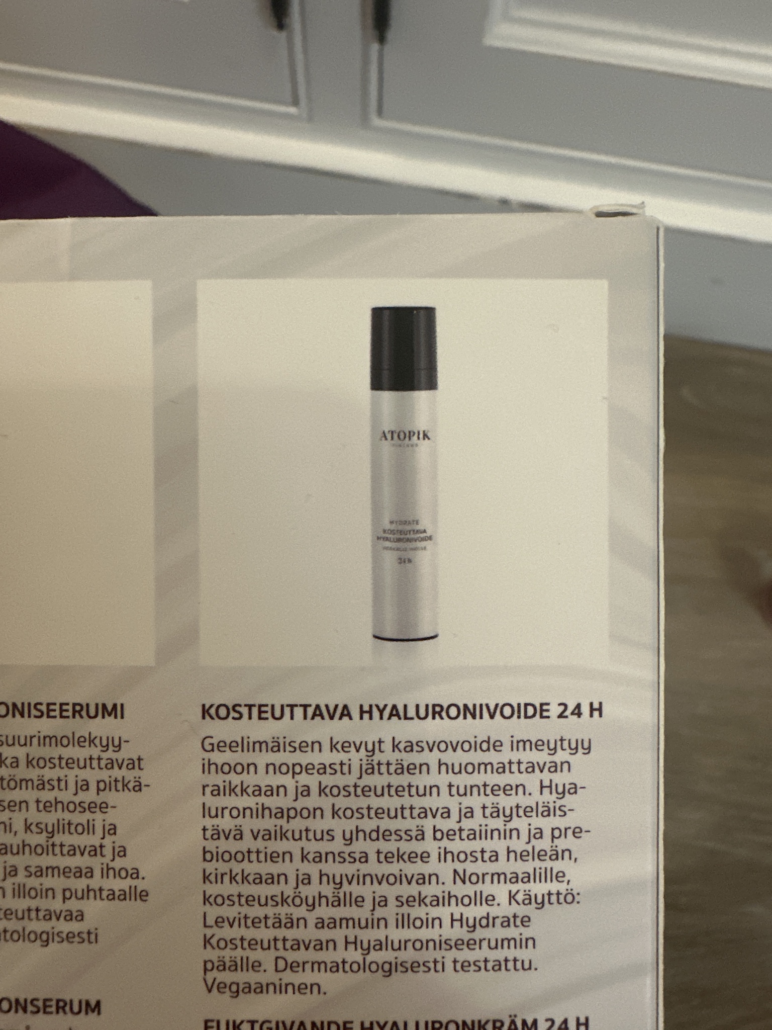 Atopik Kosteuttava Hyalorunivoide