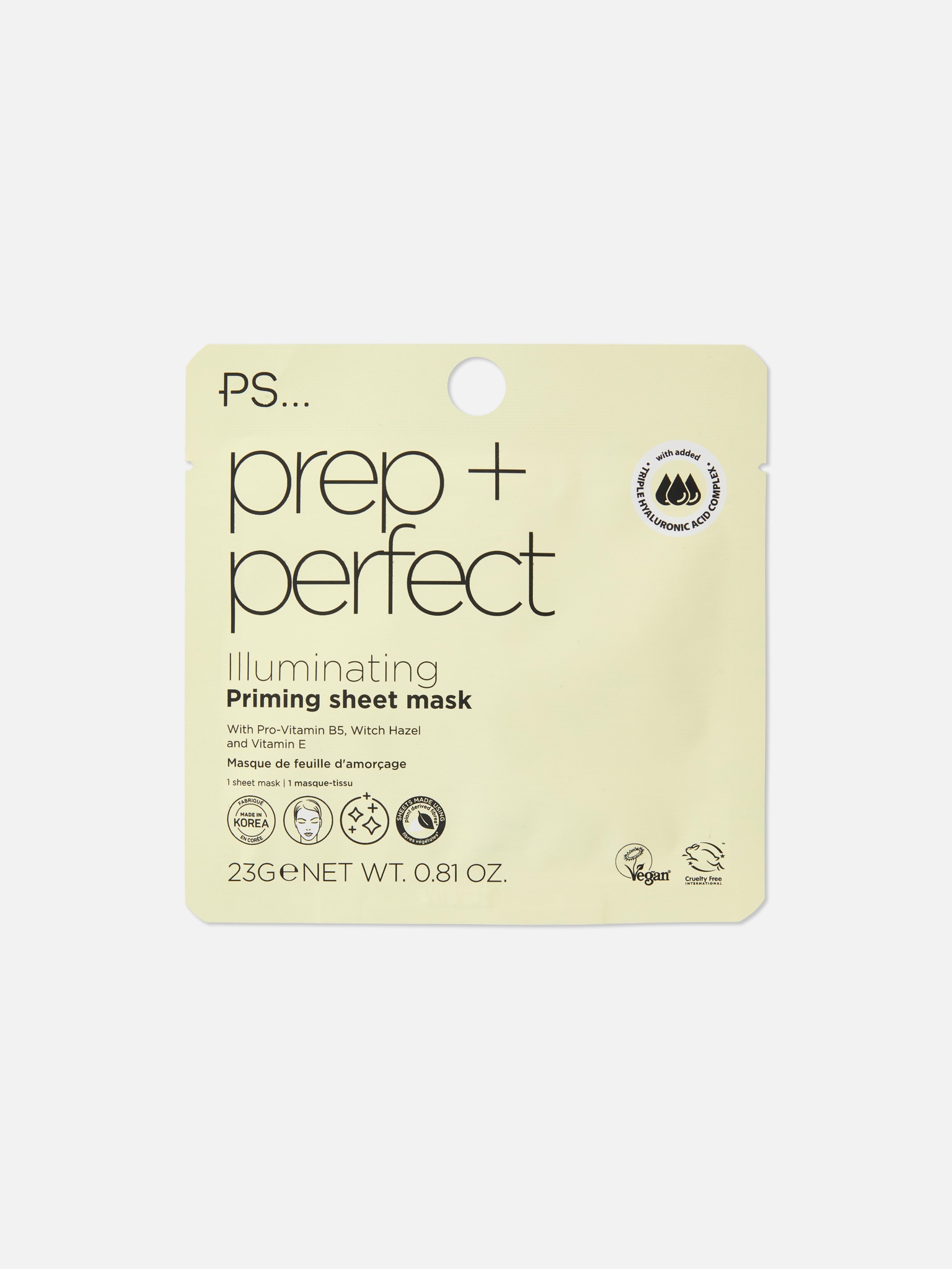 Ps... Cosmetics Prep+ Perfect Illuminating Priming Sheet Mask