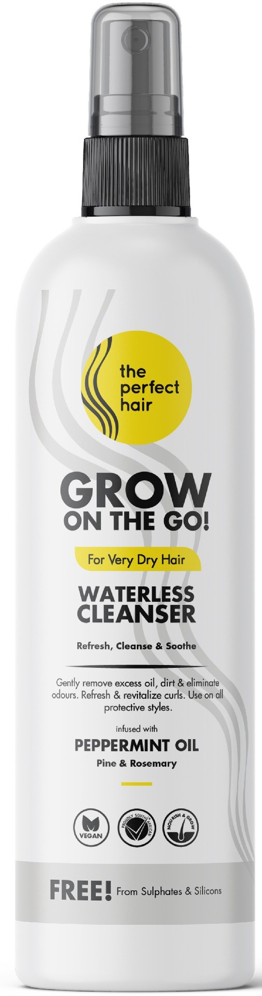 The perfect hair Grow On The Go! Waterless Cleanser