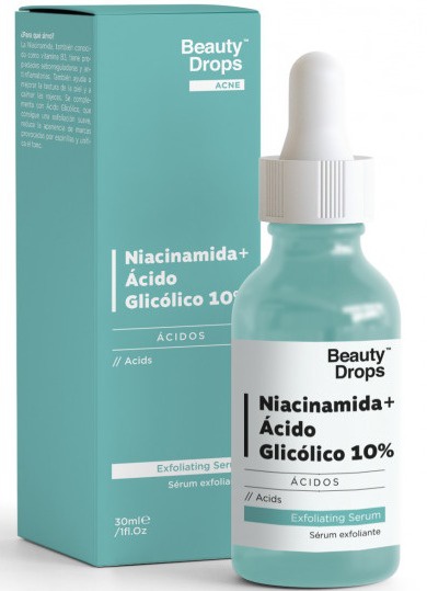 Beauty Drops Serum Exfoliante Niacinamida + Ácido Glicólico 10%