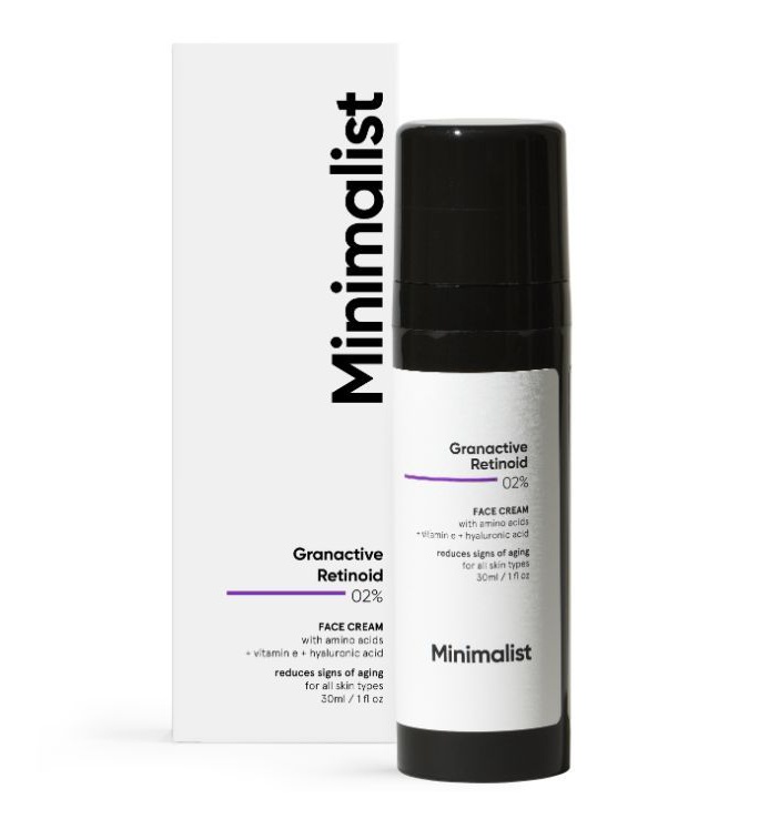 minimalist 2% Granactive Retinoid Anti Aging Face Cream With Vitamin E & Ha