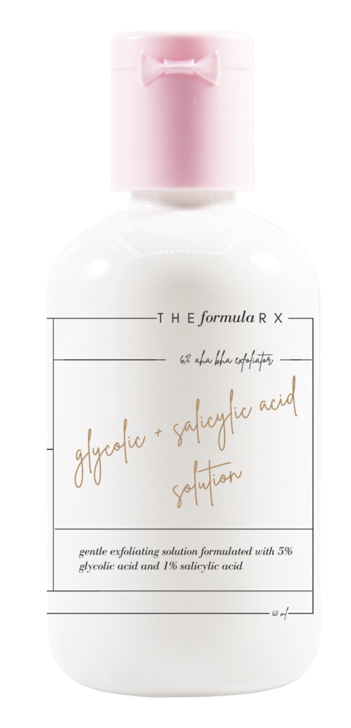 the formula rx 6% AHA BHA Exfoliator- 5% Glycolic + 1% Salicylic Acid