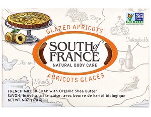 South of France French Milled Bar Soap With Organic Shea Butter, Glazed Apricots