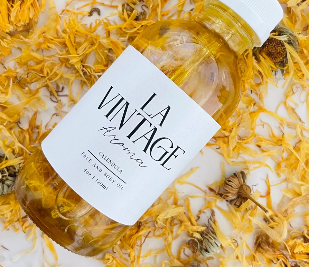 La Vintage Aroma Calendula Herbal Infused Face And Body Oil