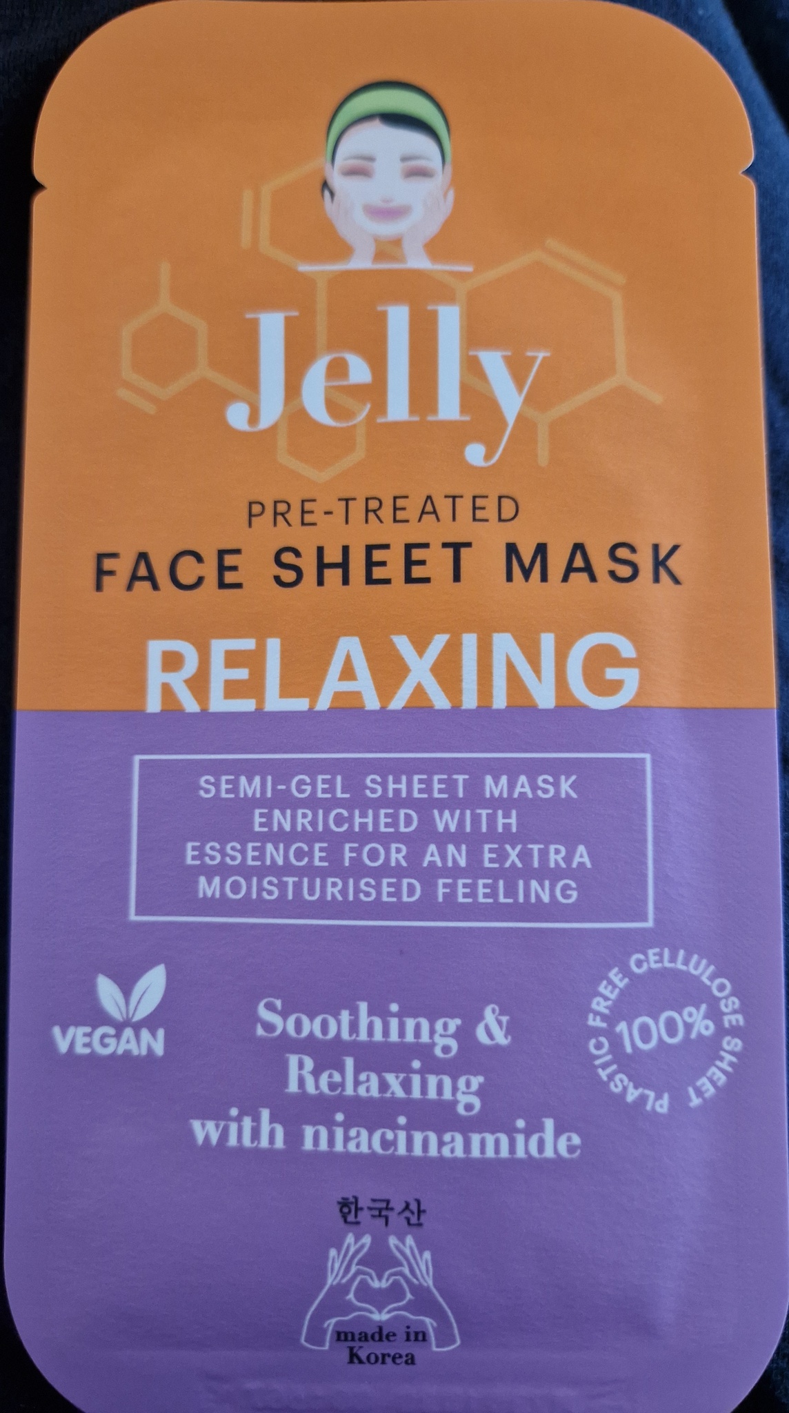 Maxbrands Jelly Pre-treated Face Sheet Mask Relaxing With Niacinamide