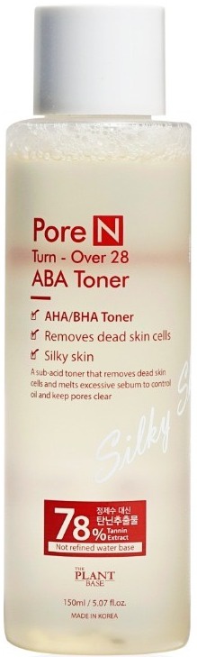 The Plant Base Pore N Turn-Over 28 AHA/BHA Toner