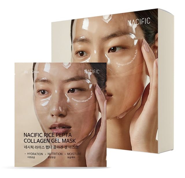 Nacific Rice Pepta Collagen Gel Mask Set