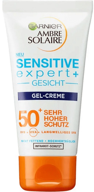 Garnier Ambre (Explained) Sensitive Sonnencreme Lsf ingredients Solaire 50+ Expert+, Gesicht, Gel