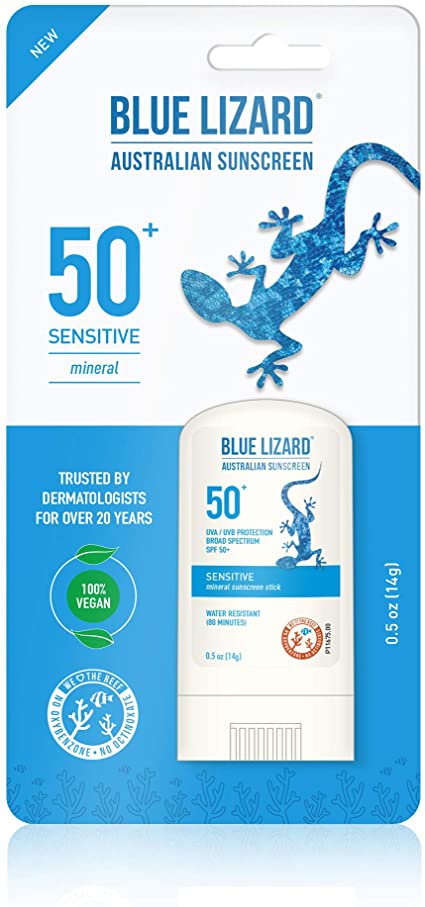 Blue Lizard Sensitive Sunscreen Stick SPF 50+ Unscented
