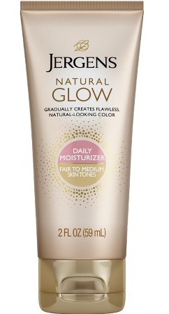 JERGENS Natural Glow Sunless Tanning Lotion, Self Tanner, Fair To Medium Skin Tone