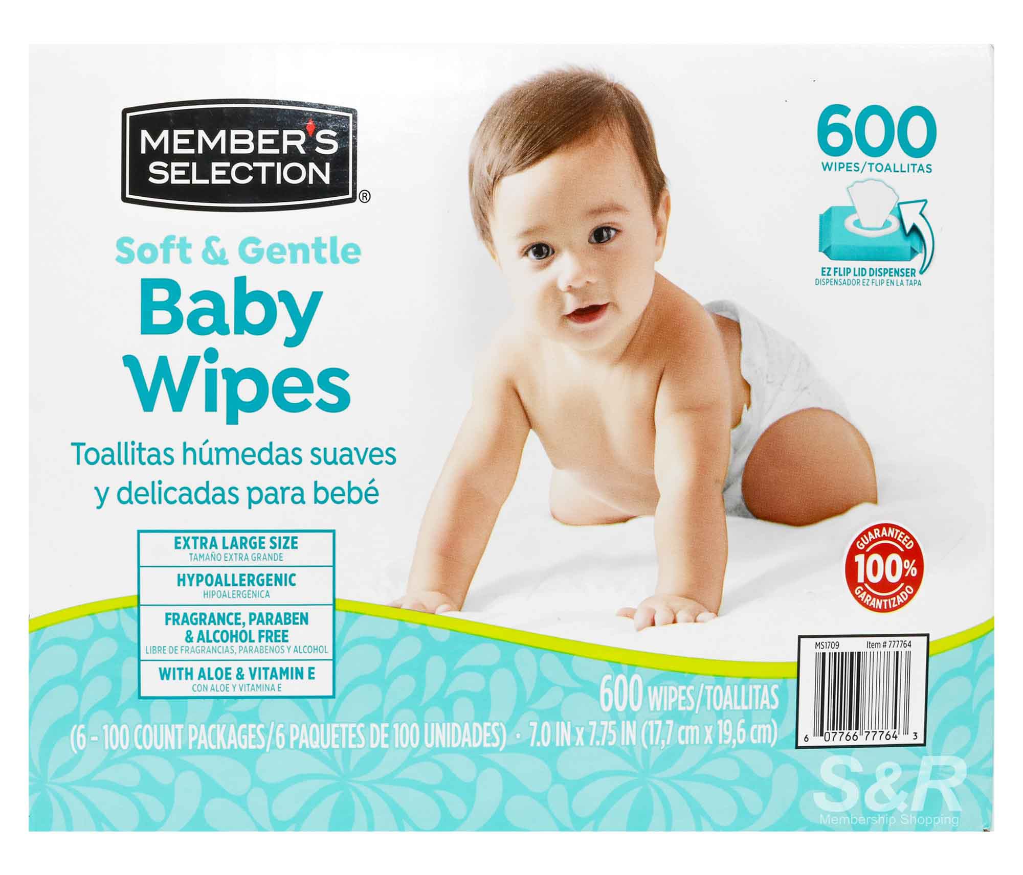 Member’s Selection soft and gentle Baby Wipes