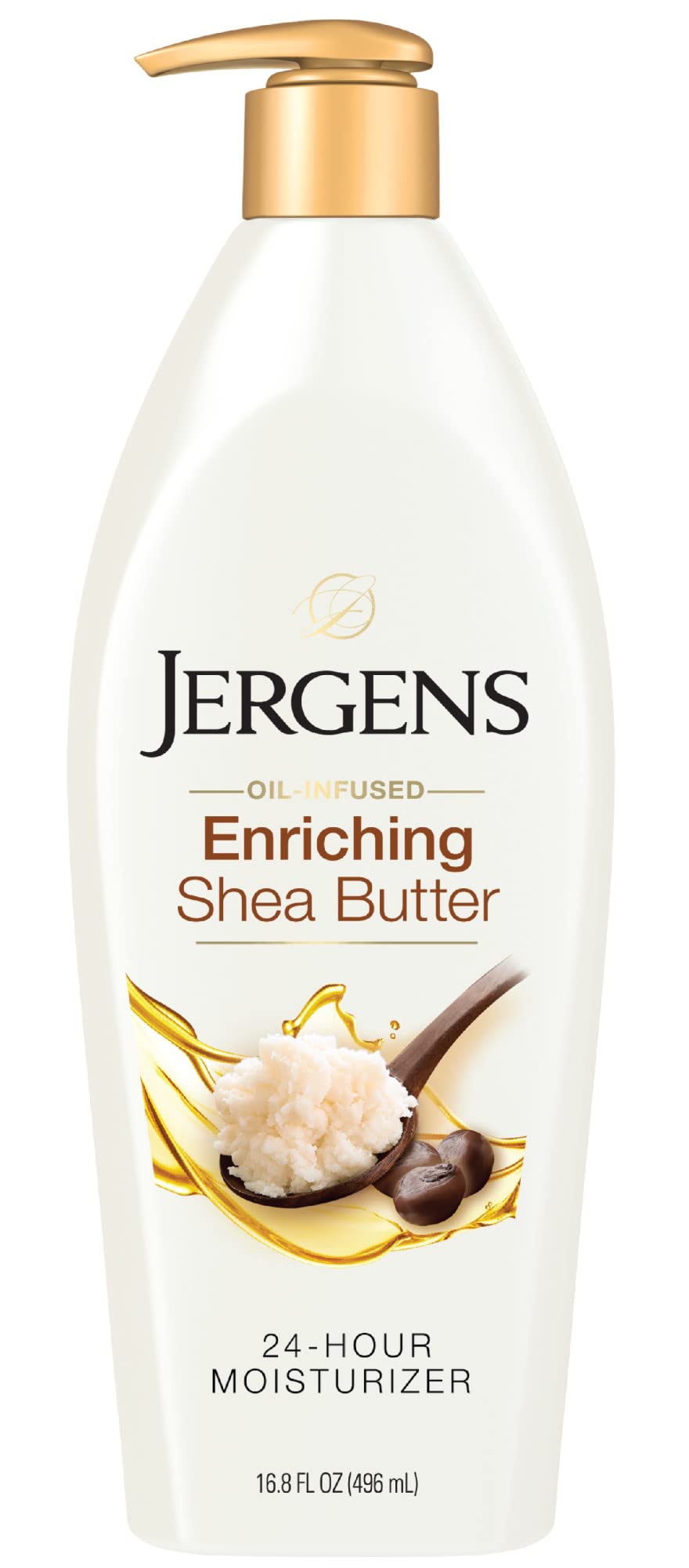 JERGENS Enriching Shea Butter Body Lotion, For Visibility Radiant Skin