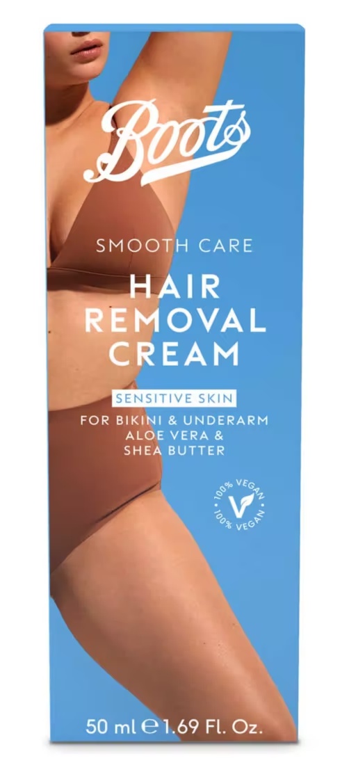 Boots Smooth Care Bikini & Underarm Hair Removal Cream Sensitive Skin