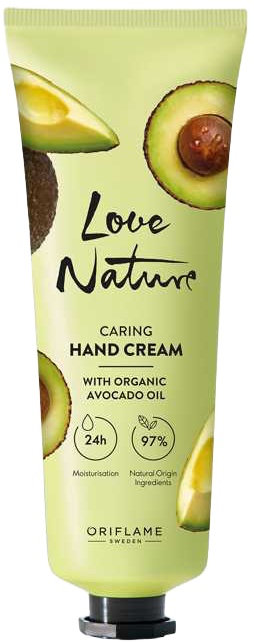 Oriflame Love Nature Caring Hand Cream With Organic Avocado Oil