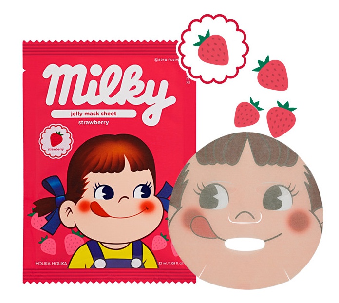 Holika Holika Peko Pure Essence Jelly Mask Sheet Strawberry (Sweet Peko Edition)