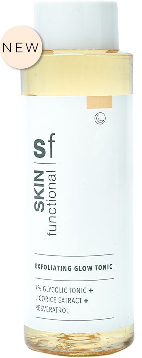 Skin Functional Exfoliating Glow Tonic - 7% Glycolic Tonic + Licorice Extract + Resveratrol