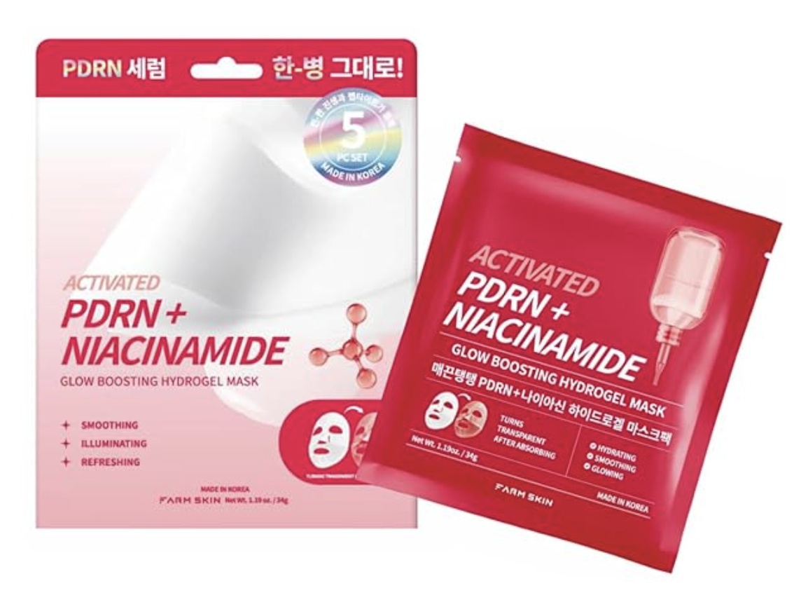 Farm Skin Activated Pdrn + Niacinamide Glow Boosting Hydrogel Mask