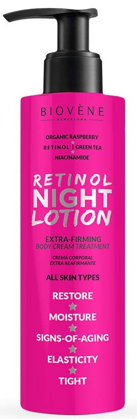 Biovene Retinol Night Lotion Extra-firming Organic Raspberry Body Cream