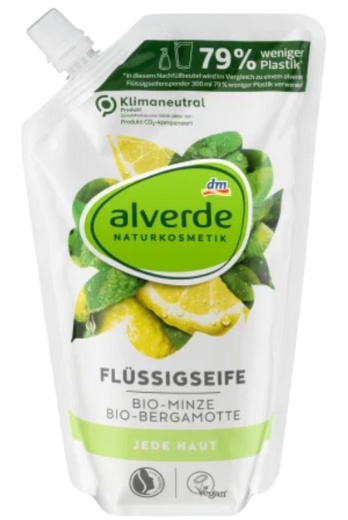 alverde Bio-Minze Bio-Bergamotte Flüssigseife