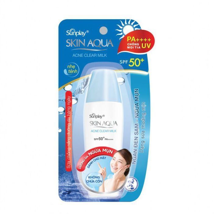 Rohto Sunplay Skin Aqua Acne Clear Milk SPF 50+ PA++++