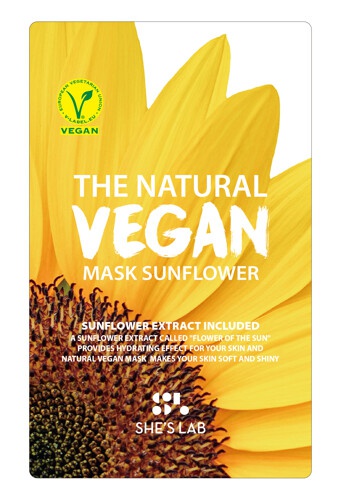 She's Lab The Natural Vegan Sunflower Sheet Mask