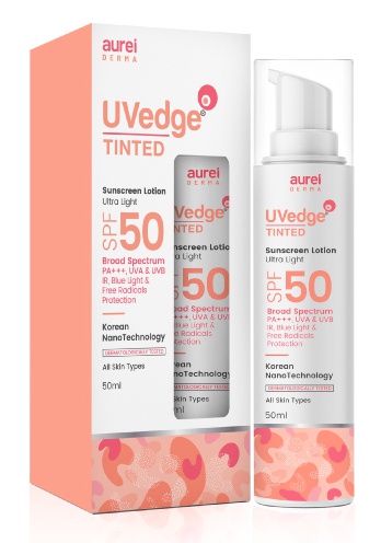 Aurelderma Uvedge Tinted Sunscreen SPF 50 Lotion