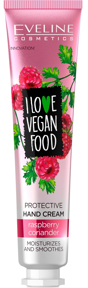 Eveline I Love Vegan Food Protective Hand Cream Raspberry And Coriander